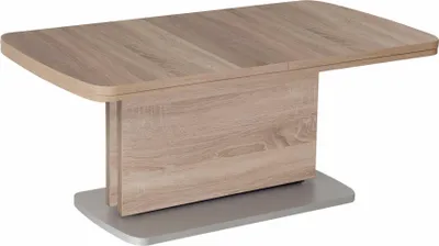 Produktbild von Couchtisch höhenverstellbar ausziehbar Clovis 110x53x63 Eiche Sägerau