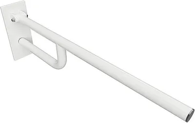 Produktbild von BELP Stützklappgriff Eisen Weiß mit Abdeckung 100x250x860 mm, 120 kg Traglast für Bad & WC >> zum Bohren