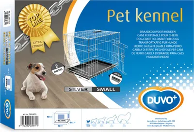 Obrázok produktu pre Drôtená klietka Duvo+ Topline s 2 chrómovými dvierkami, rozmery: 62 x 44 x 50 cm