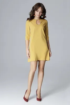 Productafbeelding van Lenitif Dames mini-jurk, heldergeel, maat XL