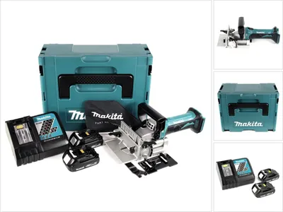 Produktbild von Makita DPJ 180 RYJ 18 V Li-Ion Akku Nutfräse im Makpac + 2 x 1,5 Ah Akku + Ladegerät