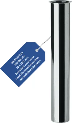 Produktbild von BADfabrik24 Bördelrohr 32x300mm Edelstahl verchromt