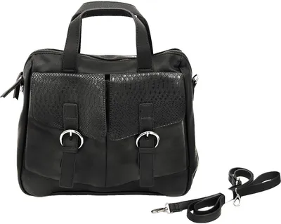 Produktbild von New Bags NB-2515 Leder Schultertasche für Damen Schwarz