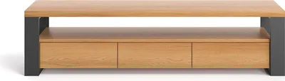 Produktbild von TV-Horizon-Schrank aus massivem Holz 200 cm, Eiche, Designermöbel