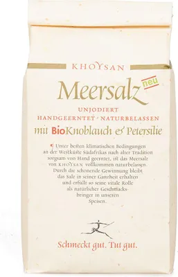 Produktbild von Meersalz mit  Knoblauch und Petersilie Nachfüllpackung 1000g von Khoysan
