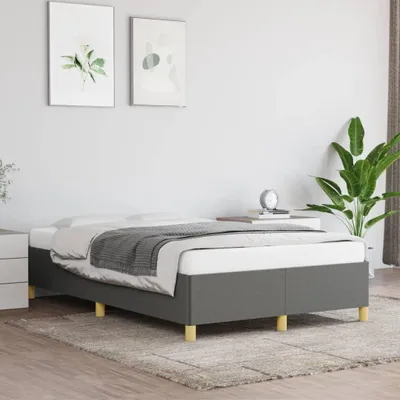 Obrázek produktu pro vidaXL Rám postele bez matrace tmavě šedý 120x200 cm látka