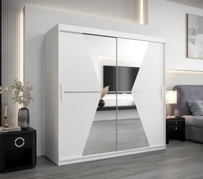Produktbild von Kleiderschrank MILANA – Breite 200 cm, weiß