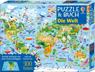 Produktbild von Puzzle und Buch: Die Welt