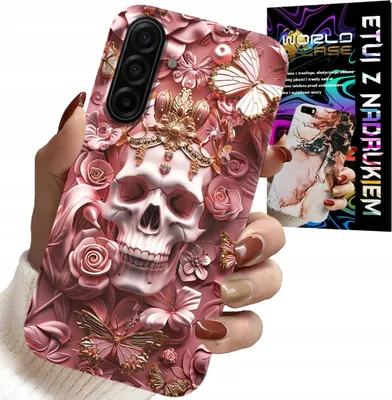 Obrázek produktu pro Etui Do Samsung Galaxy A57 5G - Kobiece, Modne Wzory, Czaszka W Róże