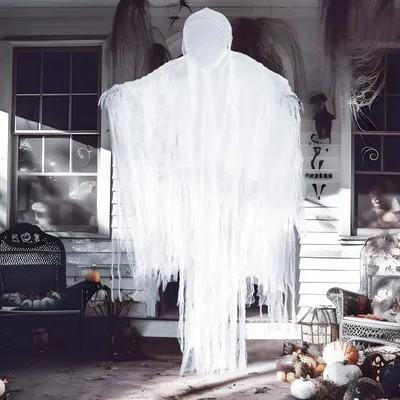 Productafbeelding van Skelet van de dood, hangend, 160 cm, Halloween decoratie, grasveld, tuin, wit