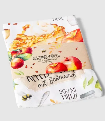 Produktbild von Geschirrtuch Apfelkuchen, Äpfel Rezept, Geschirrtücher Mitbringsel Geschenkidee