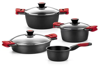 Produktbild von BRA Premiere | 7-teilige antihaftbeschichtete Batterie aus Aluminiumguss, geeignet für alle Herdarten und Induktionsherde