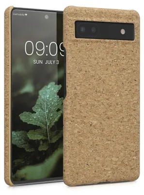 Produktbild von kwmobile Schutzhülle kompatibel mit Google Pixel 6a - Hülle Kork - Handyhülle - Handy Case Cover Hellbraun