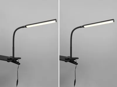 Produktbild von 2er SET moderne LED Klemmleuchte Leselampe Schwarz Touch dimmbar & 3 Lichtfarben