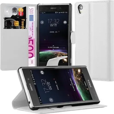 Obrázok produktu pre Cadorabo kryt pre Sony Xperia Z1 ochranný kryt v bielej farbe puzdro na mobilný telefón kryt magnetické zatváranie