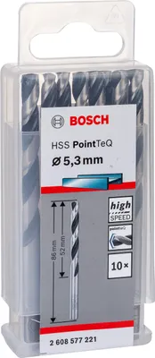 Produktbild von Metallspiralbohrer HSS PointTeQ, DIN 338, 5,3 mm, 10er-Pack