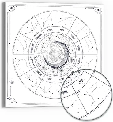 Produktbild von DEQORI Hybrid Leinwand Bild 30x30 cm 'Kosmische Sinfonie' Wandbild Glas flach modern