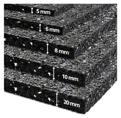 Produktbild von Anti-Vibrationsmatte für Waschmaschinen - Schallschutzmatte, Dickes Gummi, Schall- und Stoßdämpfend, Dicke: 10 mm; 200 x 62,5 cm