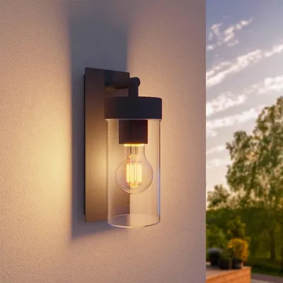 Produktbild von Ledvion LED Wandleuchte Anthrazit E27 Fassung IP44 Aluminium