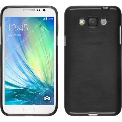 Produktbild von PhoneNatic Case kompatibel mit Samsung Galaxy Grand 3 - silber Silikon Hülle brushed + 2 Schutzfolien