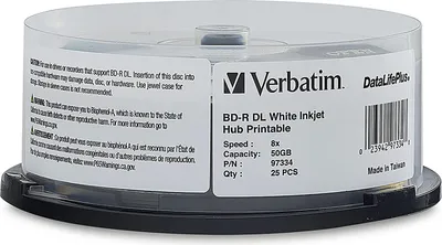 Image de Verbatim 43749 Blu-Ray Bd-R 50Gb 6X Sp25