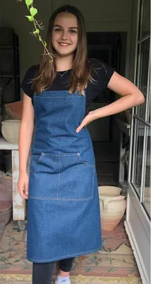 Immagine prodotto di Grembiule da cuoco grembiule da cucina country house premium denim jeans 70x85 cm