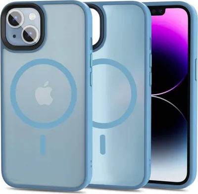 Obrázek produktu pro Zadní Pouzdro Magsafe Pro Apple Iphone 14 Matt Blue + Sklo
