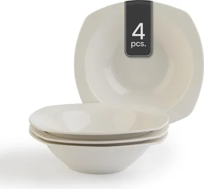 Produktbild von Schalen - 25,5 x 25,5 cm - Weiß - Bone China - eckig - 4er Set