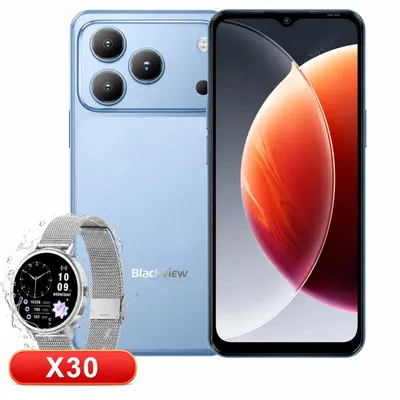 Produktbild von 2026 Blackview WAVE 7C Handy Ohne Vertrag incl X30 smartwatch, 6.56", Android16, 16GB+128GB/2TB TF, Face ID, 5000mAh, 32MP, Dual-SIM, WiFi 5, IP54