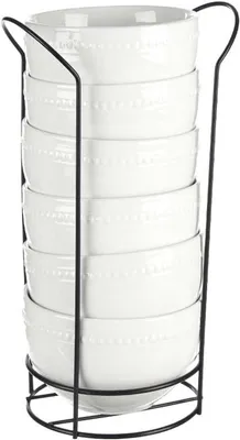 Produktbild von 6-teiliges Set aus weißen Porzellanschüsseln, je 800 ml