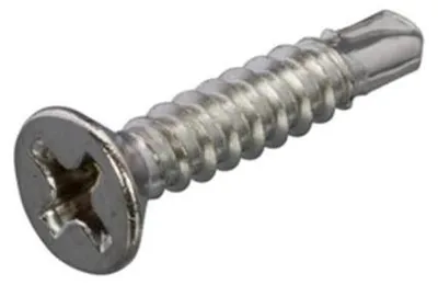 Immagine prodotto di Viti autoperforanti in acciaio inox con punta 4,2 x 19 mm a testa svasata con intaglio a croce - 200 pezzi