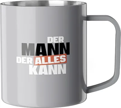 Produktbild von Thermobecher 250ml, Edelstahl, Motiv Mann Kann