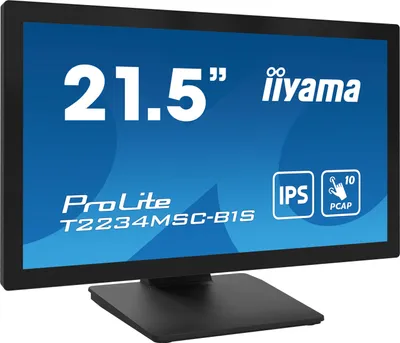 Produktbild von iiyama ProLite T2234MSC-B1S Computerbildschirm 54,6 cm (21.5") 1920 x 1080 Pixel Full HD Touchscreen Schwarz