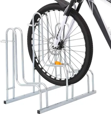 Immagine prodotto di vidaXL Portabiciclette per 3 biciclette a piantana in acciaio zincato