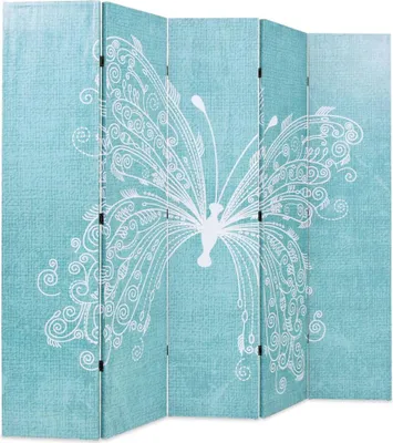 Obrázok produktu pre vidaXL Room Divider skladací 200 x 170 cm Butterfly Blue