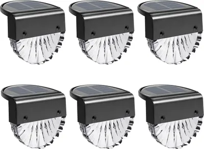 Produktbild von Wasserdichte Solar-Gartenleuchten, LED-Solar-Gartenleuchten für Terrasse, Garten und Treppen, Solarleuchte mit 2 Modi – Warmweiß/Farbwechsel,6 pack