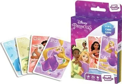 Obrázok produktu pre Hracie karty Disney Princess Shuffle 4 v 1 od Cartamundi