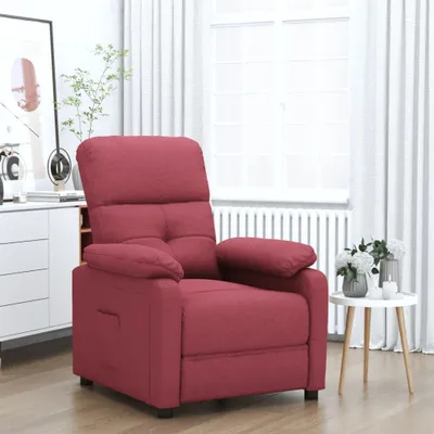 Produktbild von Design Möbel Relaxsessel Weinrot Stoff - 2024 Neu