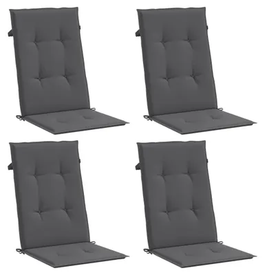 Immagine prodotto di vidaXL Cuscini per sedie da giardino con schienale alto 4 pz. Antracite 120x50x3 cm