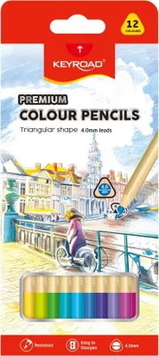 Image de Crayons triangulaires de 4 mm, 12 couleurs