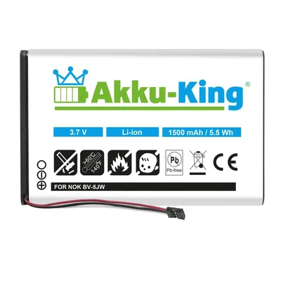 Produktbild von Akku kompatibel mit Nokia BV-5JW Li-Ion - 1500mAh - für Lumia 800, N9-00, N9