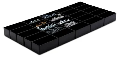 Produktbild von Schubladeneinsatzkasten E 40/3, Schwarz, Anthrazit, 99x49x40 mm, 25 Stück