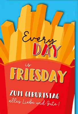 Produktbild von Geburtstag - Glückwunschkarte im Format 11,5 x 17 cm - Friesday