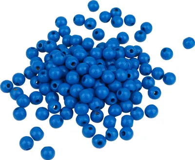 Produktbild von Holzperlen, Ø 6mm, ca. 125 Stück Blau