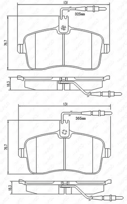 Produktbild von Scheibenbremsbelagsatz VA, PEUGEOT 407