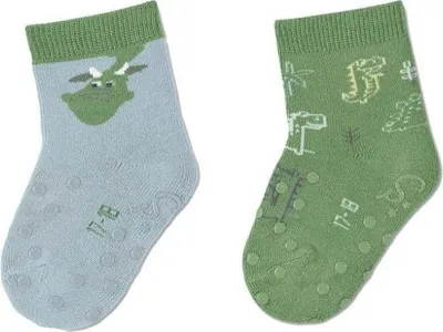 Produktbild von Sterntaler ABS-Krabbelsocken 2er-Pack Drache + Dino hellblau 19-20