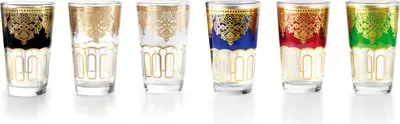 Produktbild von Set aus sechs Ibili-KitchenAids Teegläsern, Glas, 5,5x10 cm, 130 ml, mehrfarbig