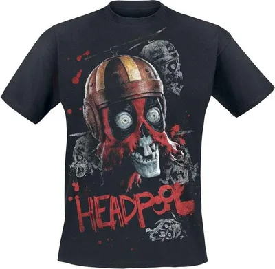 Produktbild von Deadpool T-Shirt Herren Headpool schwarz XXL
