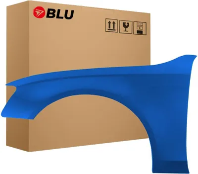 Immagine prodotto di BLU Parafango compatibile con Audi A4 B8 S4 LX5V Sinistra Blau ArubaBlau | 2007-2011 | Anteriore | Verniciato | Pronto per il montaggio | Acciaio