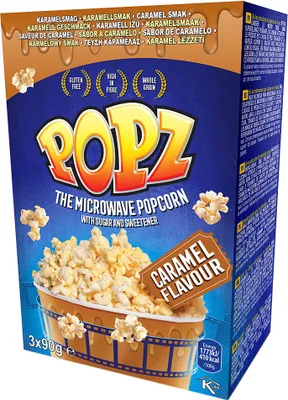 Produktbild von POPZ Mikrowellen-Popcorn Caramell 3x90g